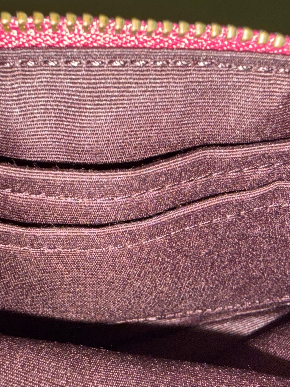 Coach Metallic Raspberry Zip Wristlet - Picture 3 of 3